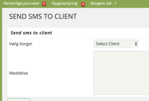 billede af sms udsendelse