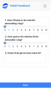 Feedback på sms i validi